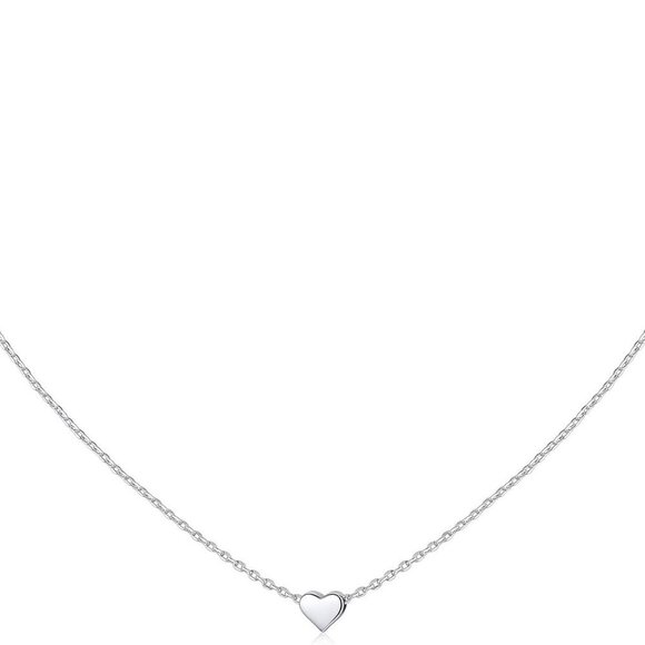 Personalized 925 Sterling Silver Dainty Small Heart/Star/Moon/Dot/Triangle Penda - Picture 1 of 8